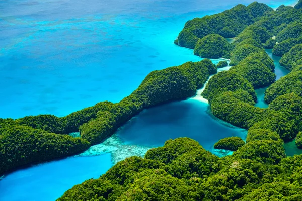 Palau Adaları yukarıdan — Stok fotoğraf