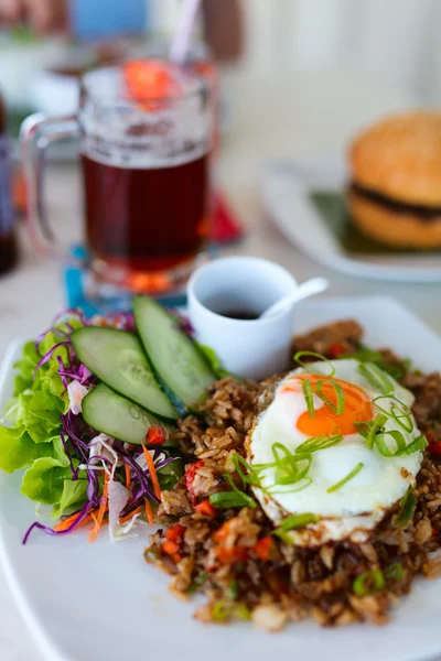 Delicious lunch with rice — Stock Photo, Image