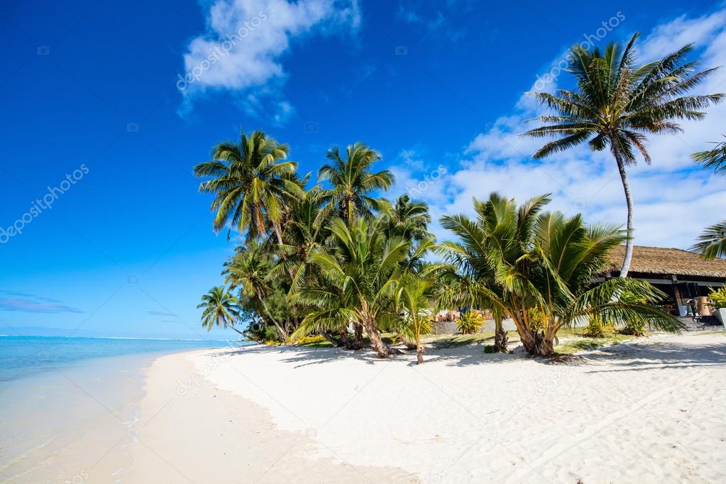 Beautiful tropical beach at exotic island in Pacific