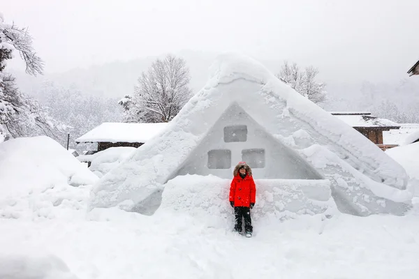 Aldeia japonesa no inverno — Fotografia de Stock