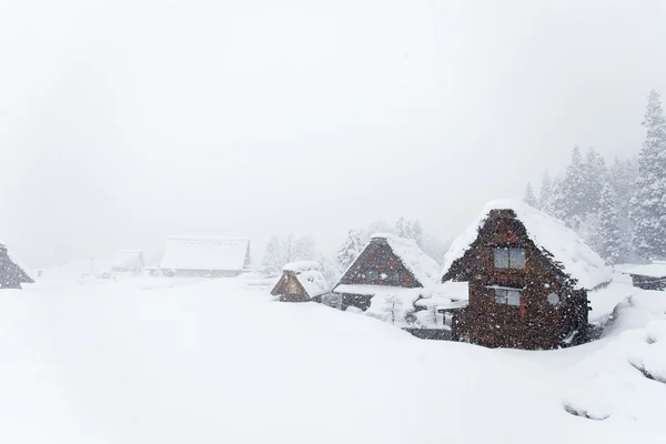 Japanse dorp op winter — Stockfoto