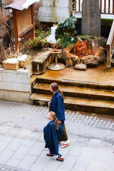 Little girl wearing yukata — Stock Photo, Image