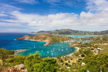 Antigua island landscape clipart