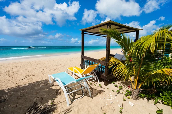 Idylliska stranden vid Caribbean — Stockfoto