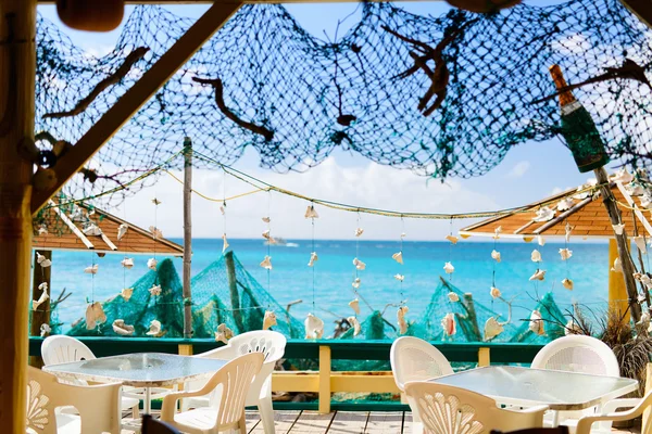 Restaurant op strand — Stockfoto