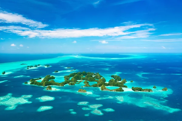 Palau eilanden van bovenaf — Stockfoto