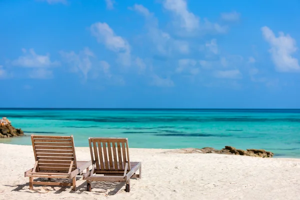 Tropisch strand op de Malediven — Stockfoto