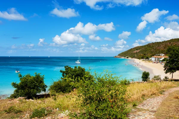 Idylliska stranden vid Caribbean — Stockfoto