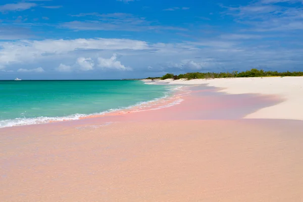 Roze zand strand — Stockfoto