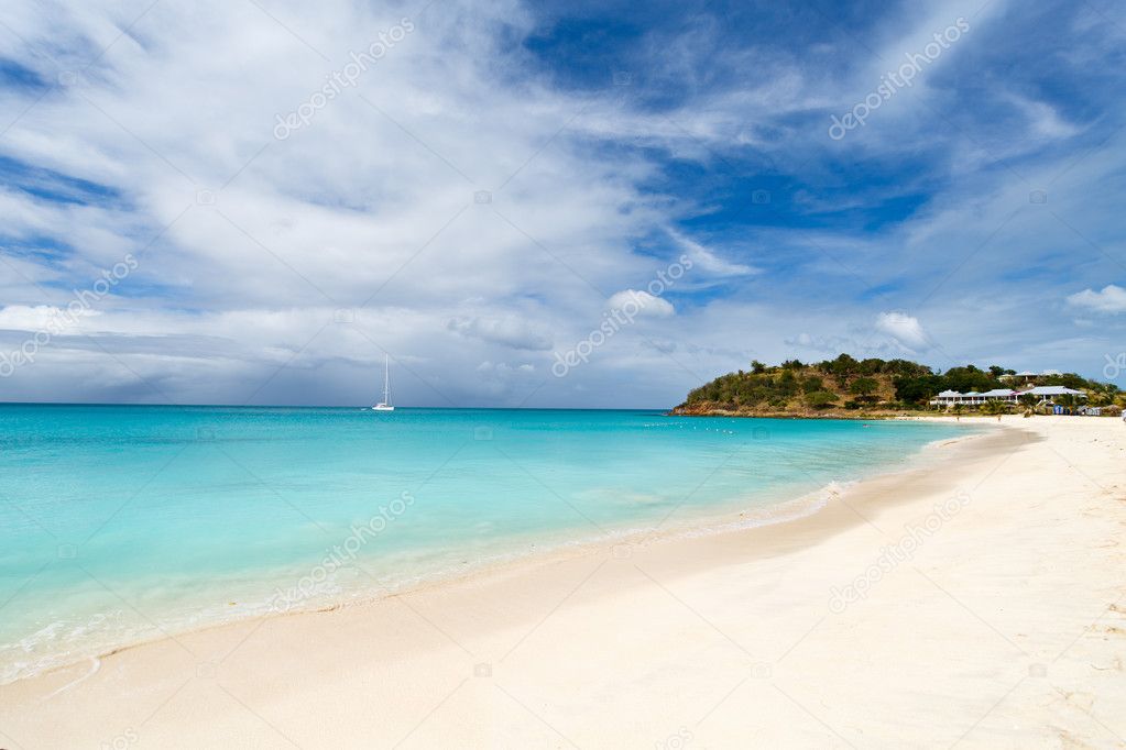 Idyllic beach at Caribbean