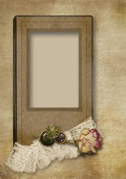 Vintage background with victorian card — Stock Photo, Image