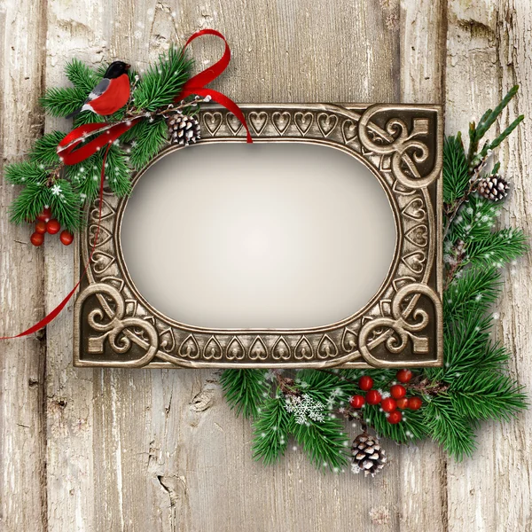 Doku Noel dekorasyonu ile — Stok fotoğraf