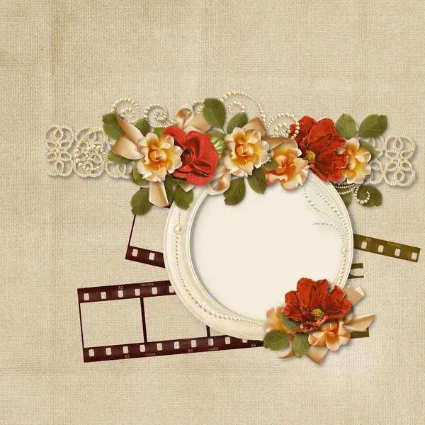 Vintage floral achtergrond — Stockfoto