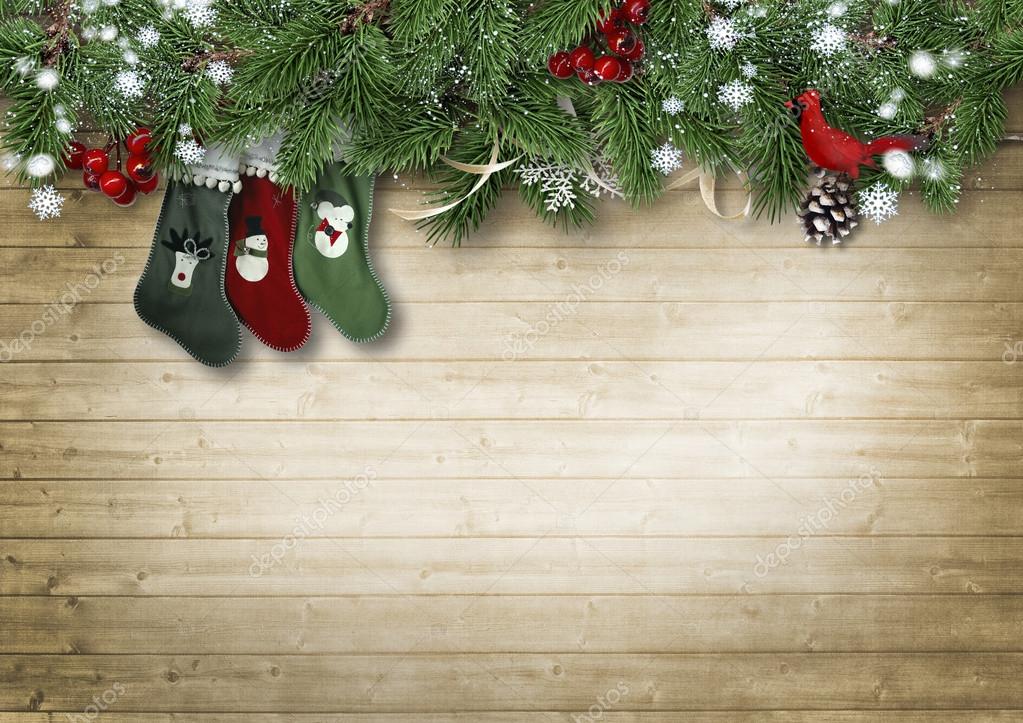 Wooden vintage Christmas background Stock Photo by ©chiffa 87529244