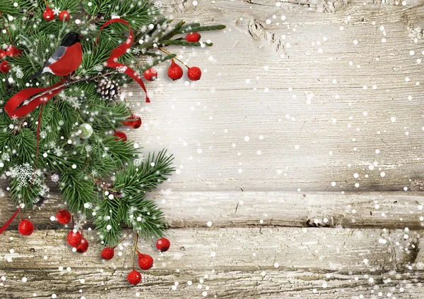 Christmas vintage trä bakgrund — Stockfoto