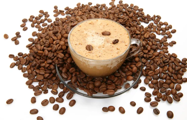 咖啡和谷物的详细视图 — 图库照片