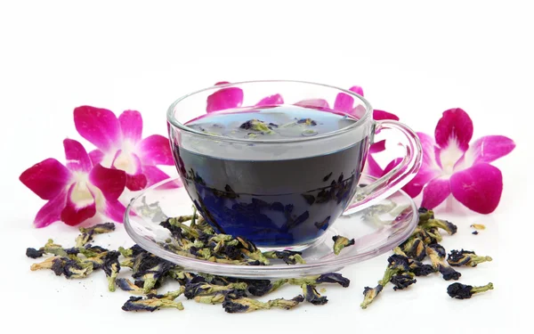 Blue tea mug on a white background — Stock Photo, Image