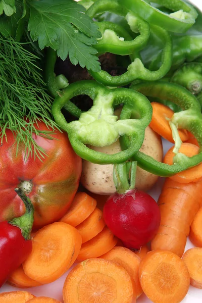Legumes Frescos Para Cozinhar Vegetariano — Fotografia de Stock