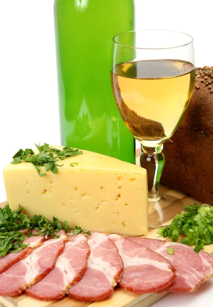 Wine and cheese — Stock Photo, Image