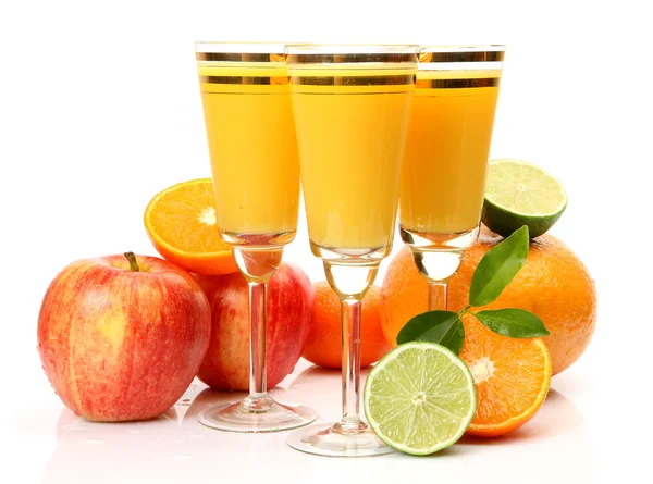 Ripe fruit and  juice — Stock Photo, Image