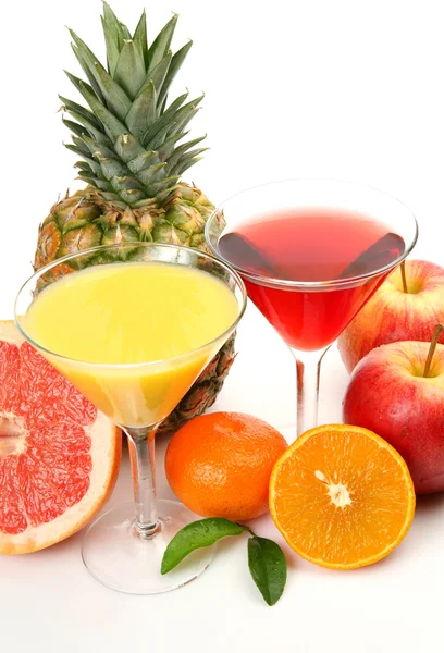 Ώριμα φρούτα και χυμό — Φωτογραφία Αρχείου