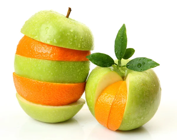 Mischung aus Äpfeln und Orangen — Stockfoto