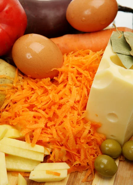 Vegetables and cheese — Stock Photo, Image