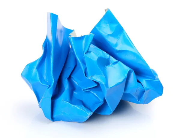 Papier bleu froissé Photo De Stock