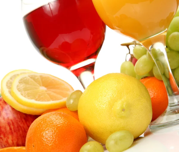 Φρούτα και χυμό — Φωτογραφία Αρχείου