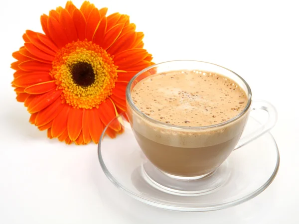 Coffee and flower Royalty Free Stock Photos