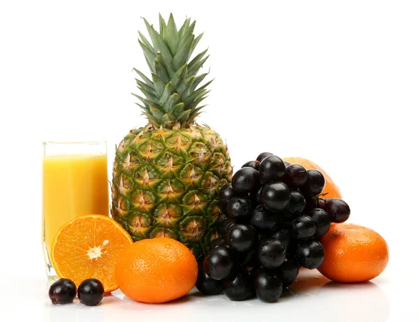 Frukt och juice — Stockfoto
