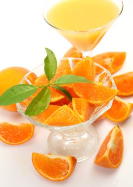 Olgun mandalina ve suyu