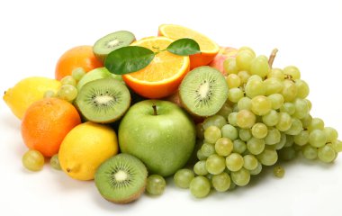 Limon, portakal, Yeşil üzüm, kivi