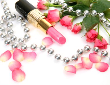 Dekoratif kozmetik ve çiçekler