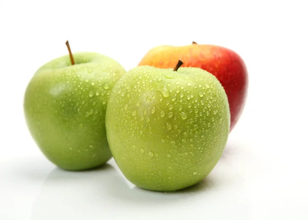 Φρέσκα μήλα υγρά — Φωτογραφία Αρχείου