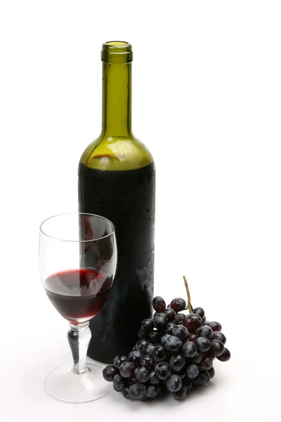 赤ワインとブドウ — ストック写真