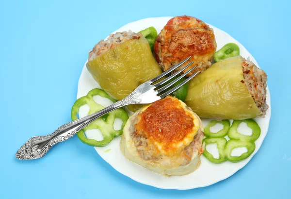 Peppers stuffed with meat — Stock Photo, Image