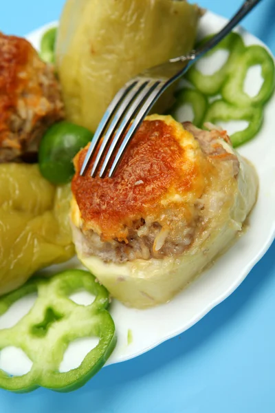 Peppers stuffed with meat — Stock Photo, Image