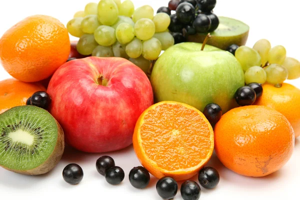 Fresh fruits on white — Stock Photo, Image