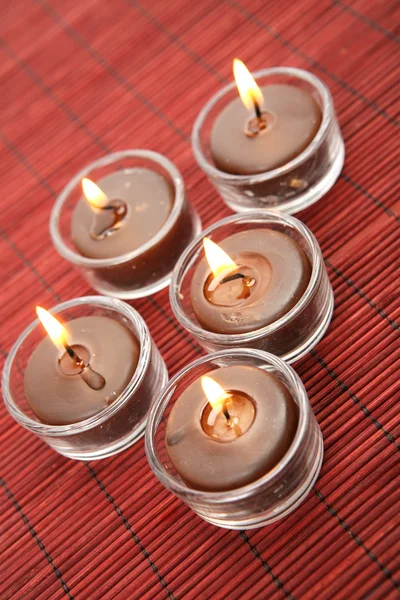 Burning aromatic candles — Stock Photo, Image