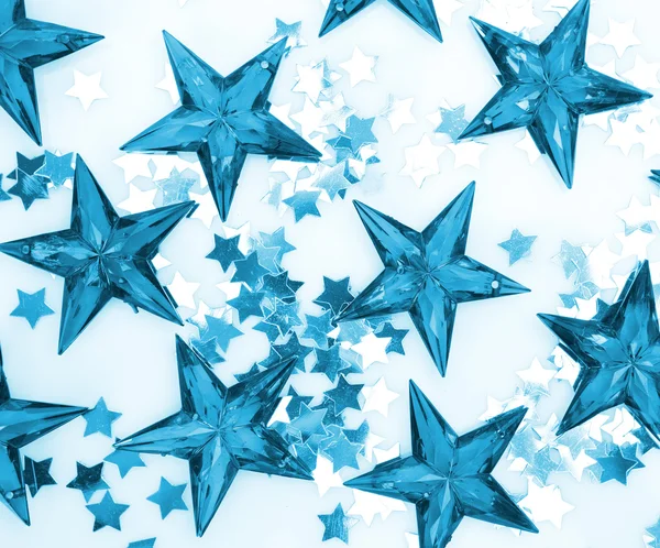 明るい装飾と紙吹雪の星 — ストック写真