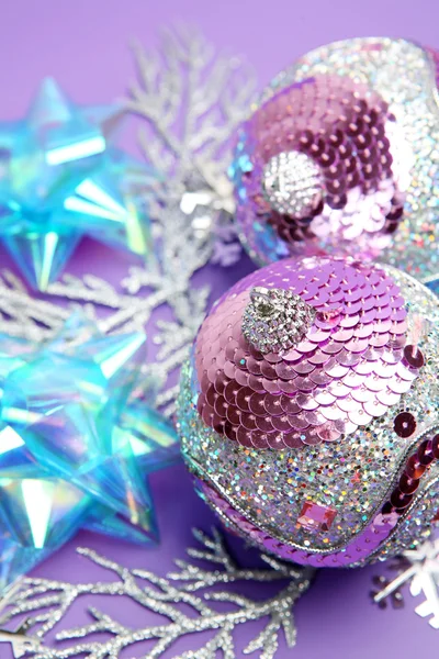 Decorative New Year spheres — Zdjęcie stockowe
