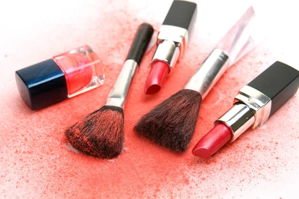 Decorative cosmetics on table — Stock Photo, Image