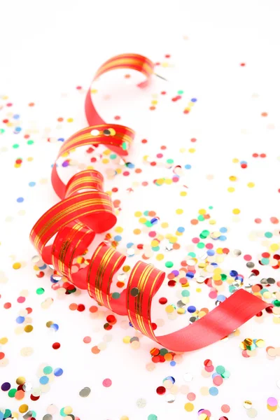 Colorful confetti and streamer Stock Photo