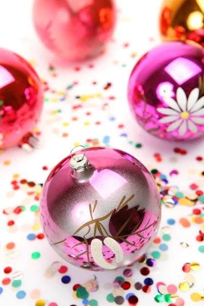 Decoratieve kerstballen Stockfoto