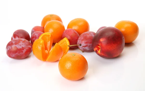 Ripe fruits on white — Stock Photo, Image