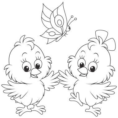 Little Easter chicks vector Little Easter chicks vector