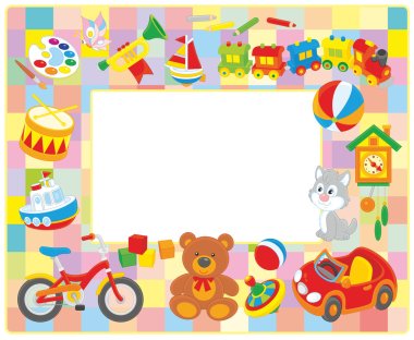 Toy picture frame clipart