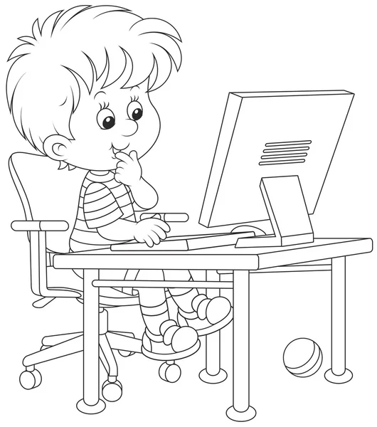 Kleine computer gamer — Stockvector