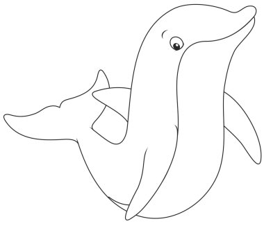 Funny Dolphin jumping clipart